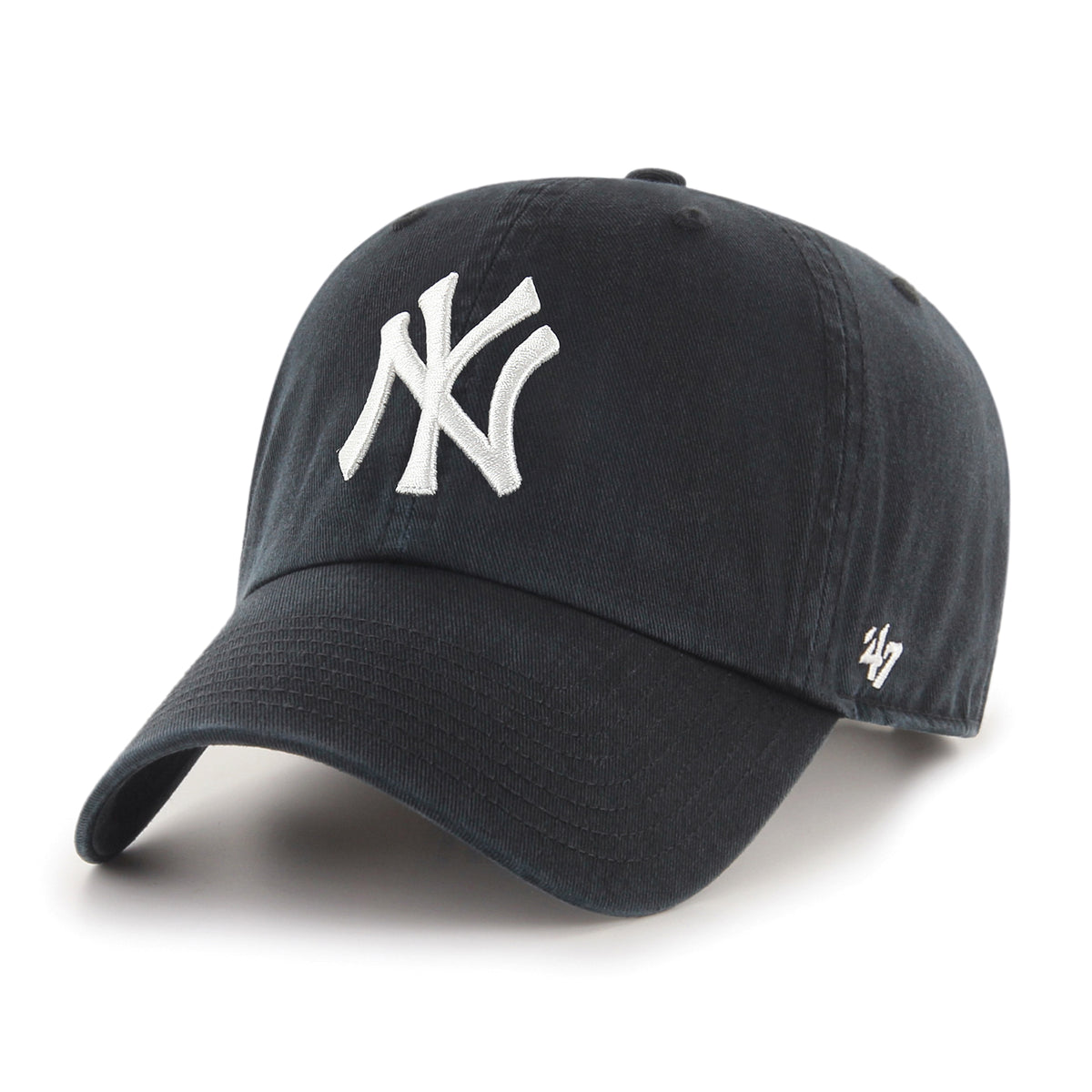 47 Brand Strapback Cap MLB 47 Clean up New York Yankees Schwarz/Weiß