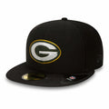 New Era Green Bay Packers Black Coll Fitted Cap