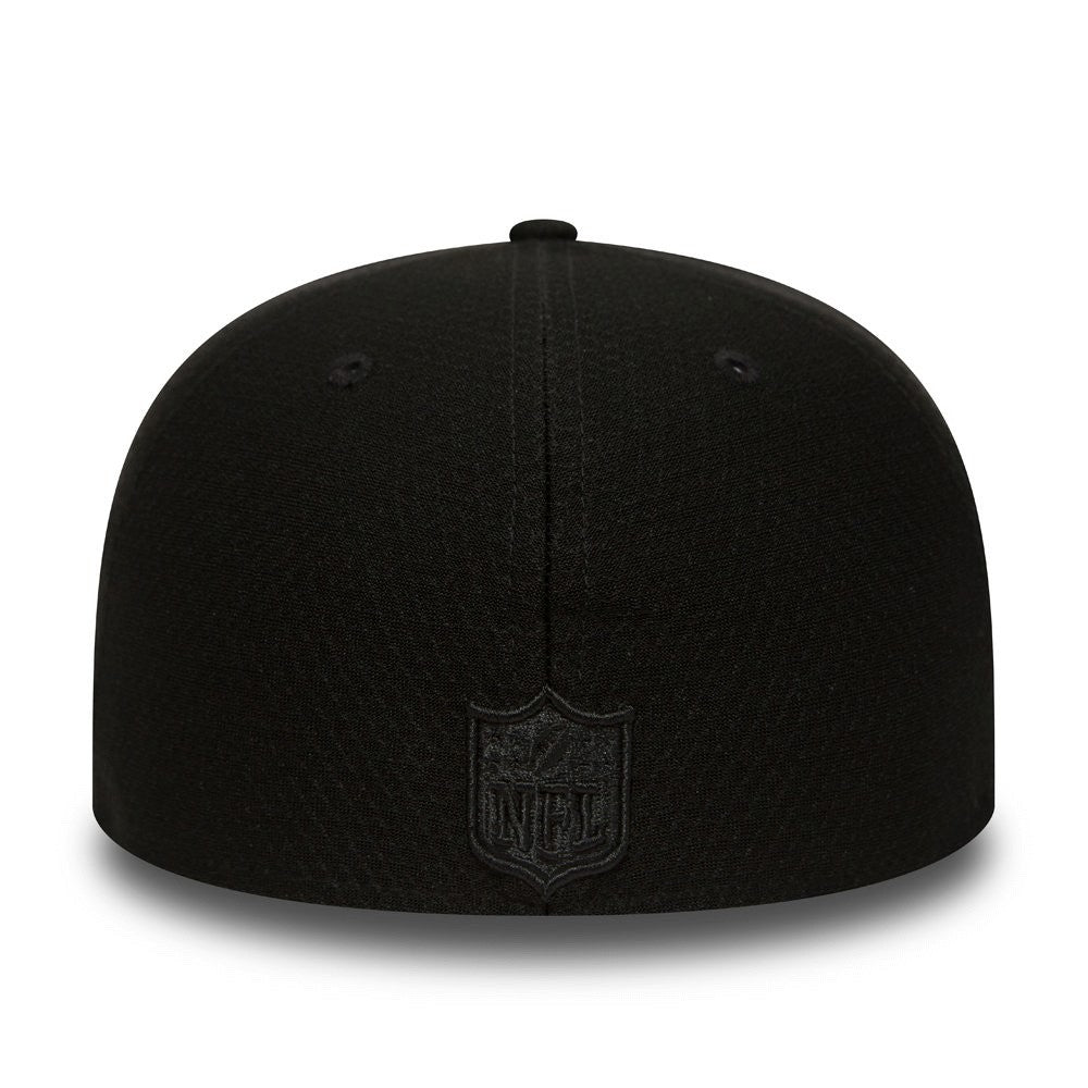 New Era Green Bay Packers Black Coll Fitted Cap