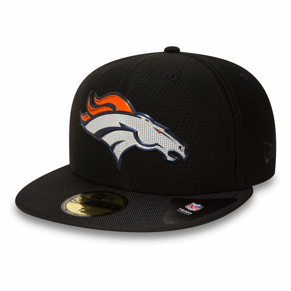 New Era Denver Broncos Black Coll Fitted Cap