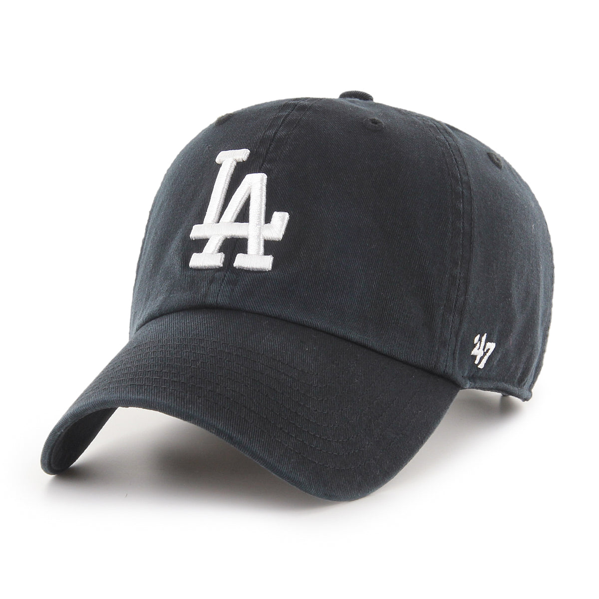 47 Brand Strapback Cap MLB 47 Clean up Los Angeles Dodgers Schwarz/Weiß