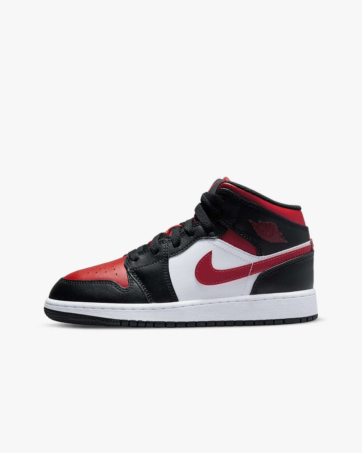 Air Jordan Sneaker 1 Mid Black/Fire Red-White