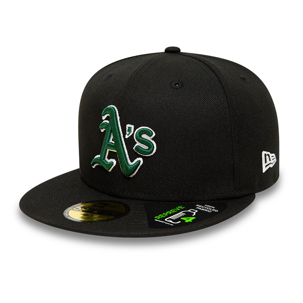 New Era Fitted Oakland Athletics Repreve Schwarz