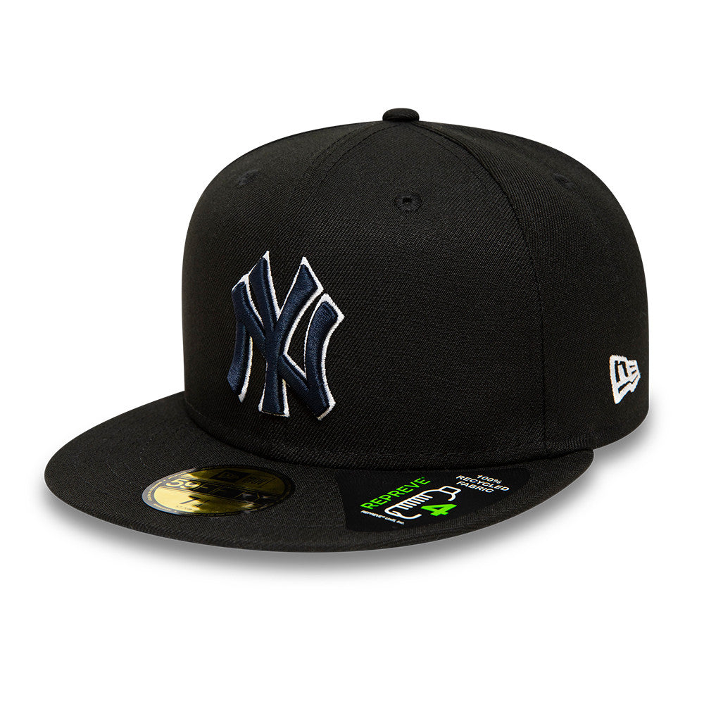 New Era Fitted NY Yankees Repreve Schwarz