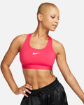 Nike Oberteile und T-Shirts Swoosh Medium Support Sport-BH mit Polster Rot