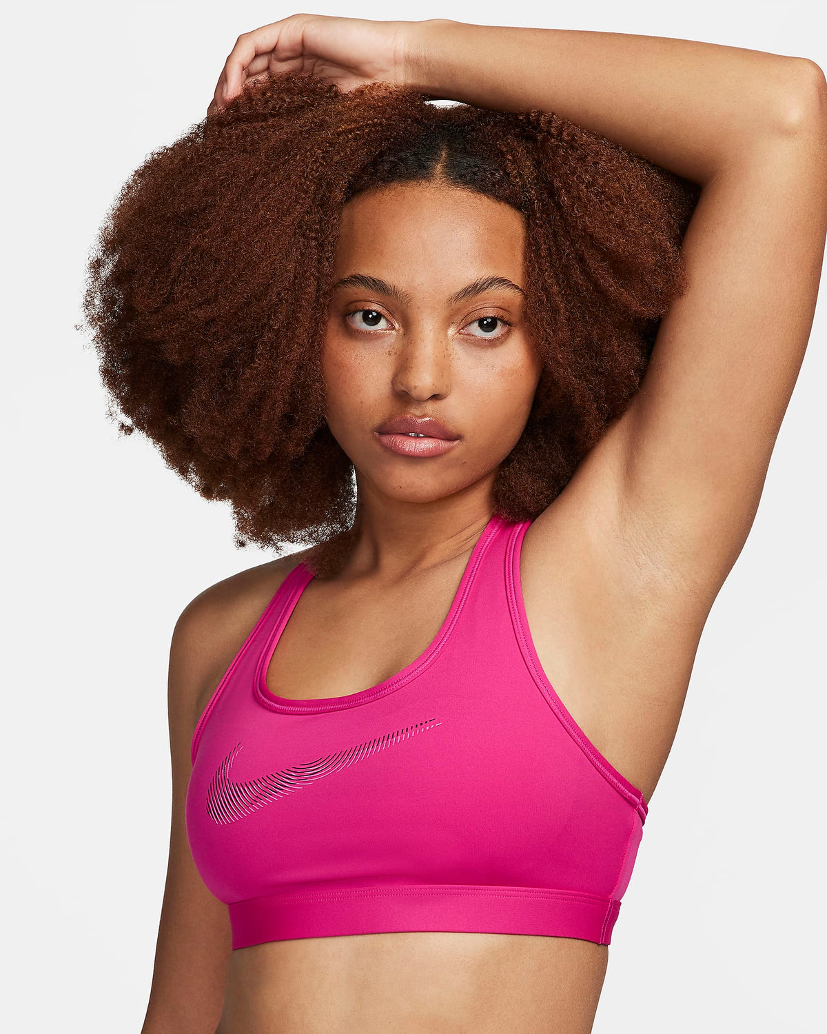 Nike Oberteile und T-Shirts Swoosh Medium Support Pink