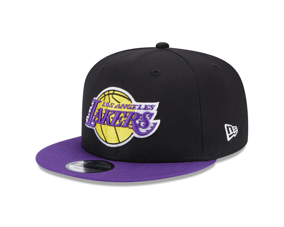 New Era Snapback Cap Los Angeles Lakers Contrast Side Patch Schwarz/Lila