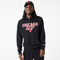 New Era Hoodie NBA Team Script Chicago Bulls Schwarz
