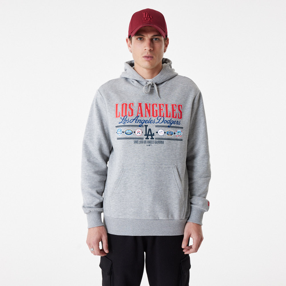 New Era Hoodie MLB Team Graphic Los Angeles Dodgers Grau