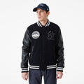 New Era Jacke MLB Large Logo Varsity NY Yankees College Schwarz