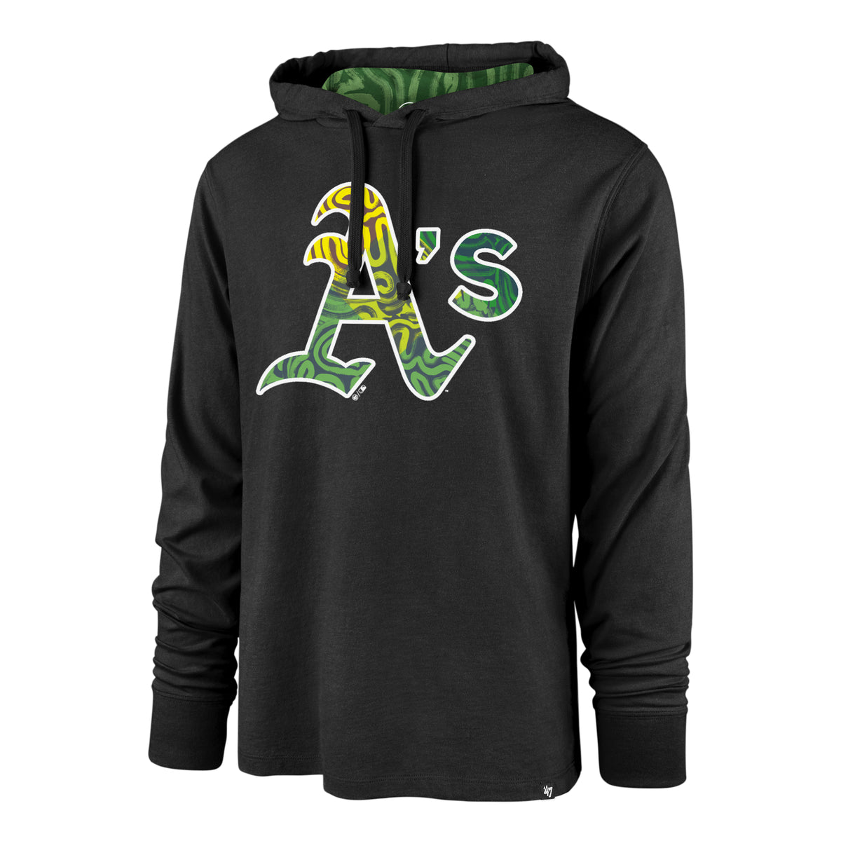 47 Brand Hoodie MLB Oakland Athletics Free Form 47 BP Burnside Schwarz