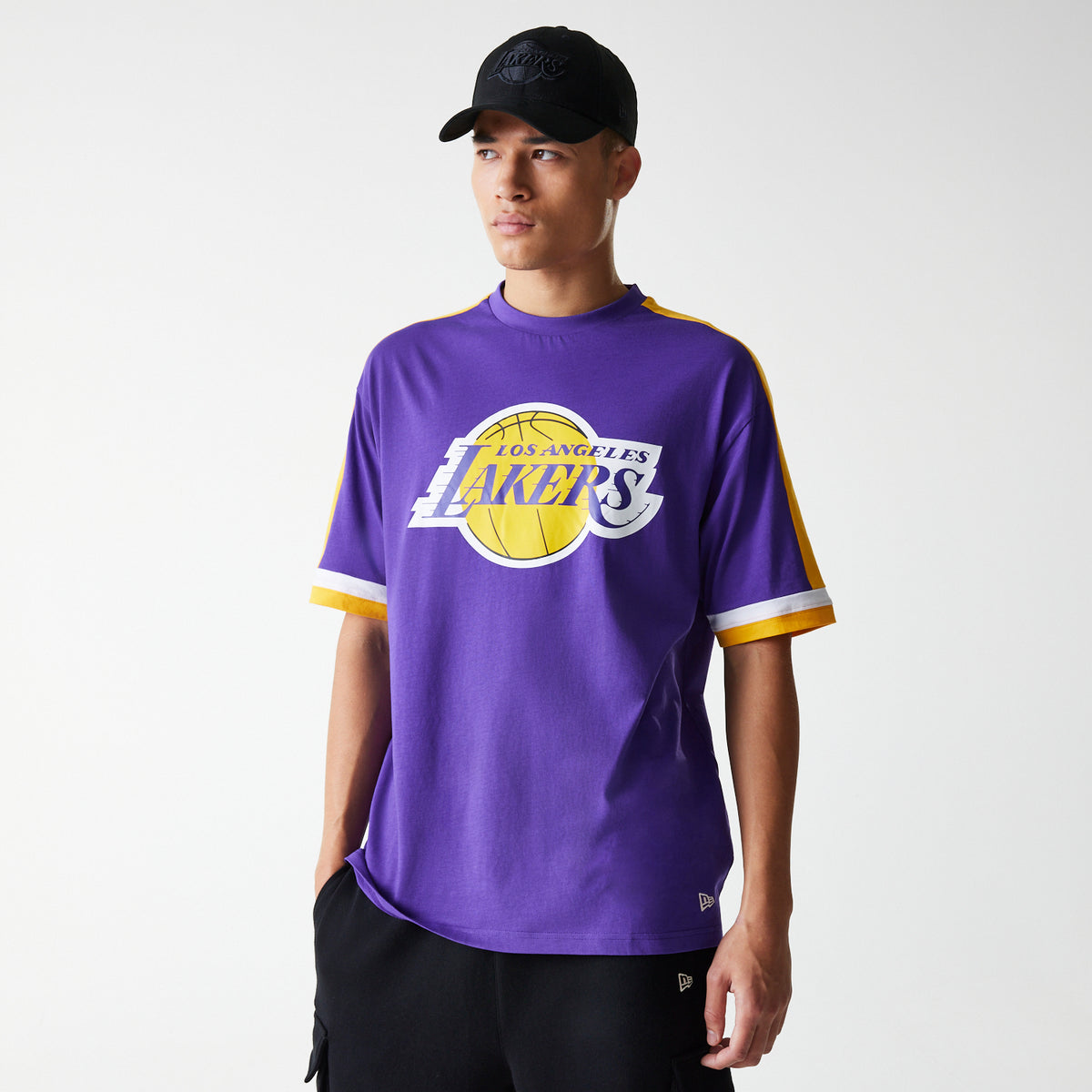 New Era T-Shirt Los Angeles Lakers OS Lila