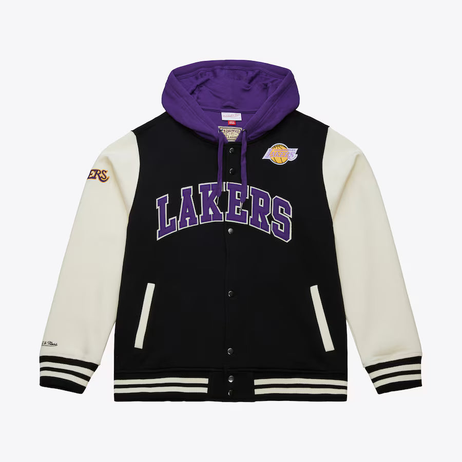 Mitchell&Ness Jacke Los Angeles Lakers Courtside Fleece Vintage Schwarz