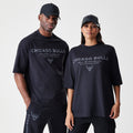 New Era T-Shirt Chicago Bulls Linear Boxy Schwarz