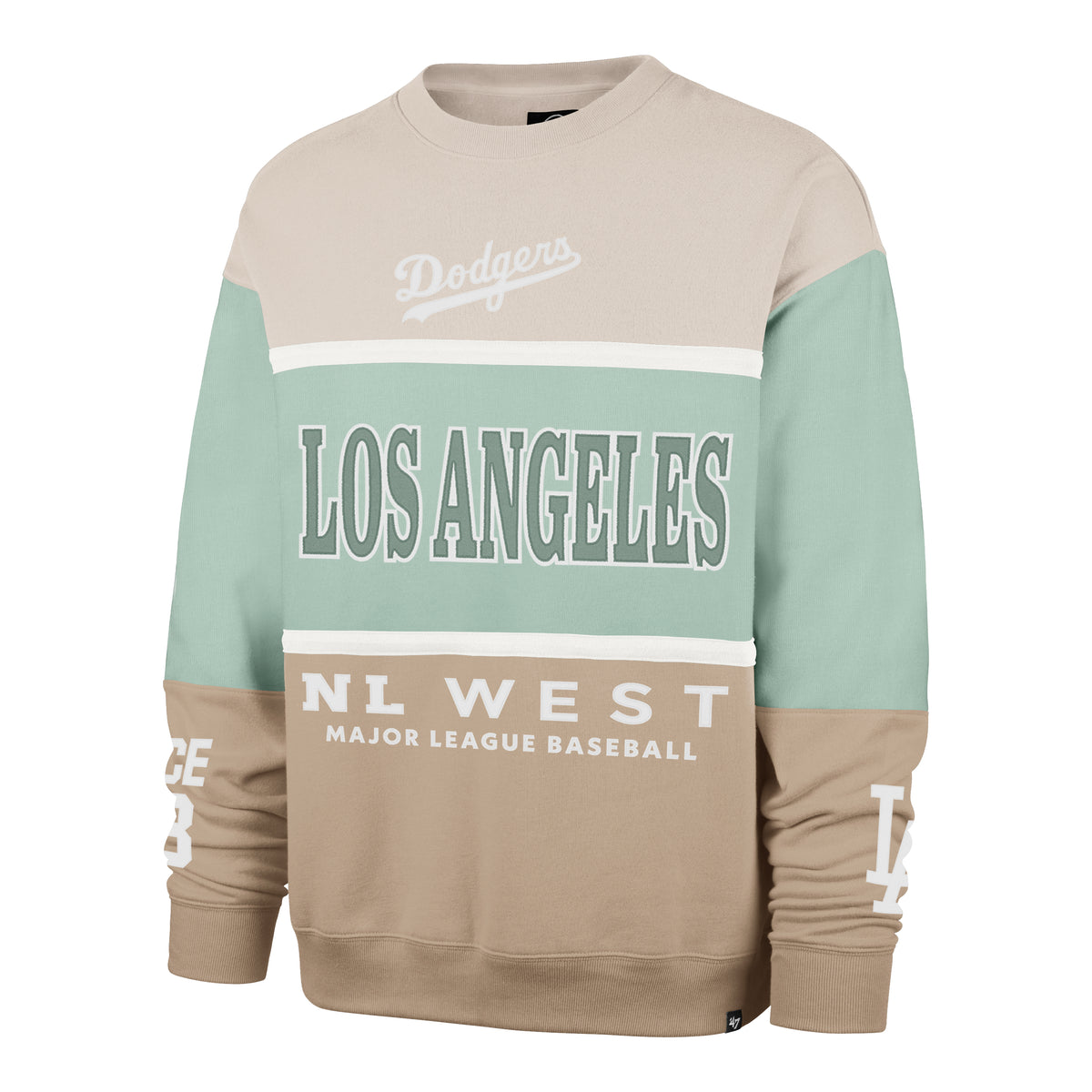 47 Brand Sweatshirt MLB Los Angeles Dodgers Helix Maximalist Crew Mehrfarbig