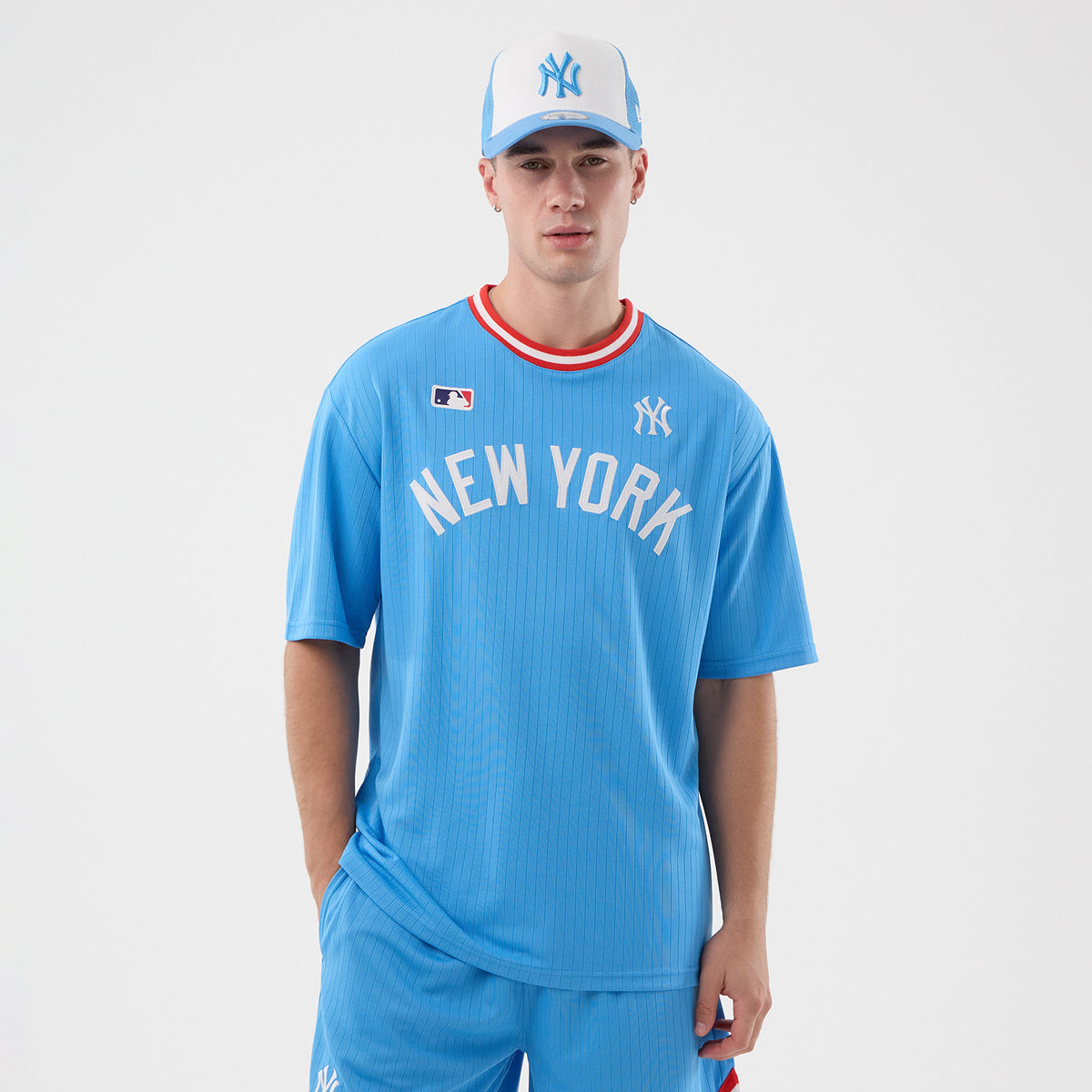 New Era T-Shirt New York Yankees MLB Arch Oversized Blau