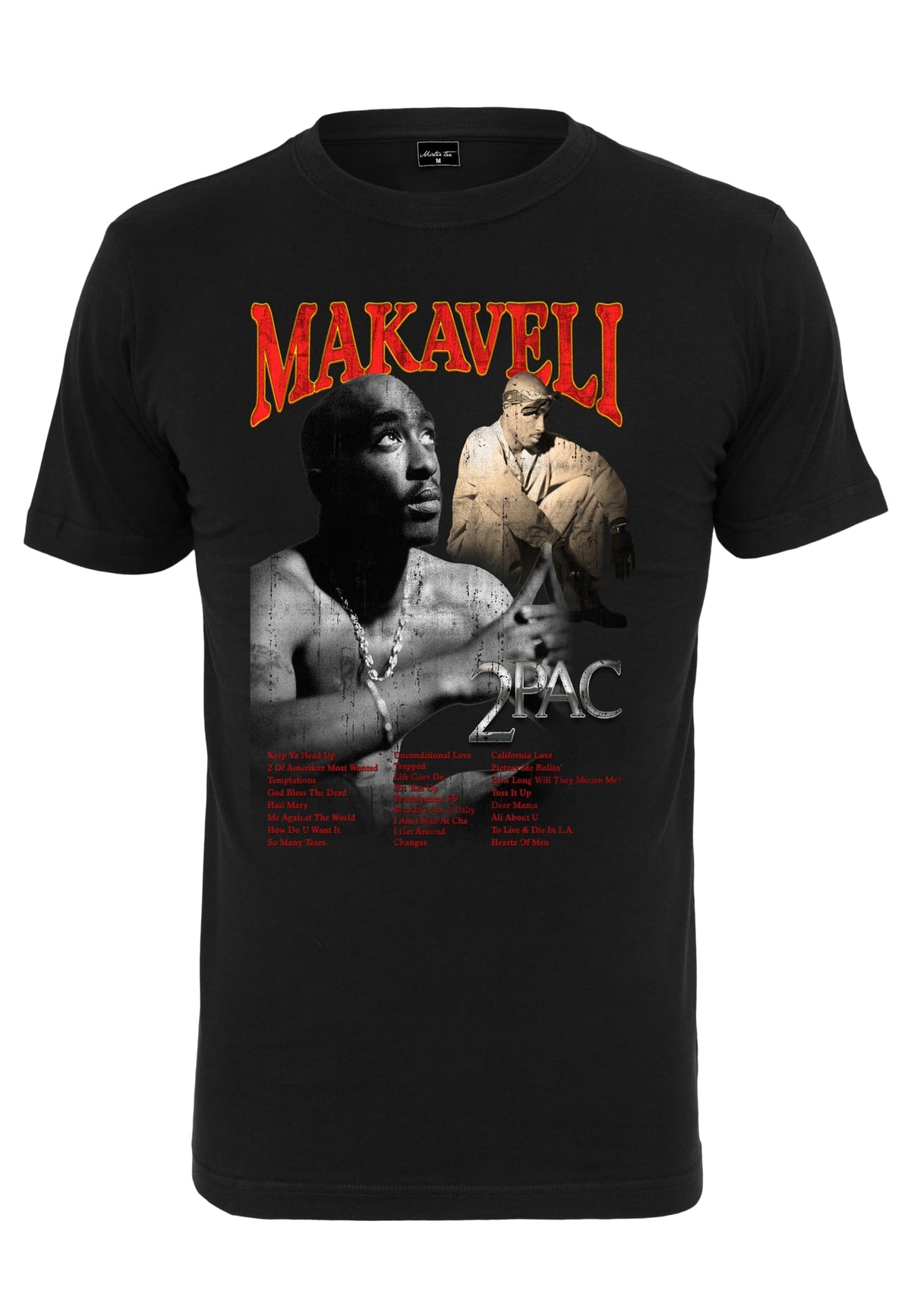 Merchcode T-Shirt Tupac Makaveli Schwarz