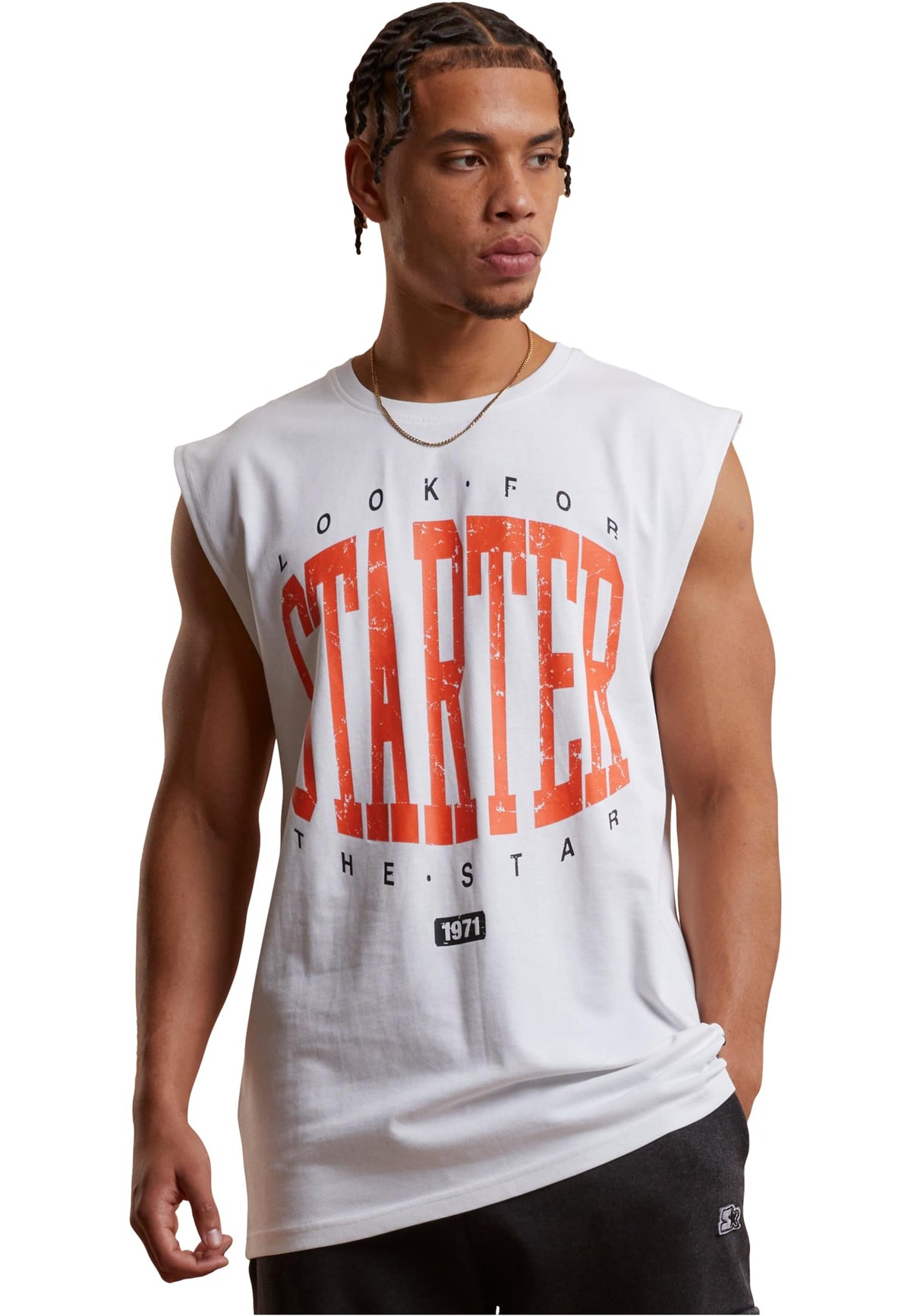 Starter T-Shirt Sleeveless Washed Weiß