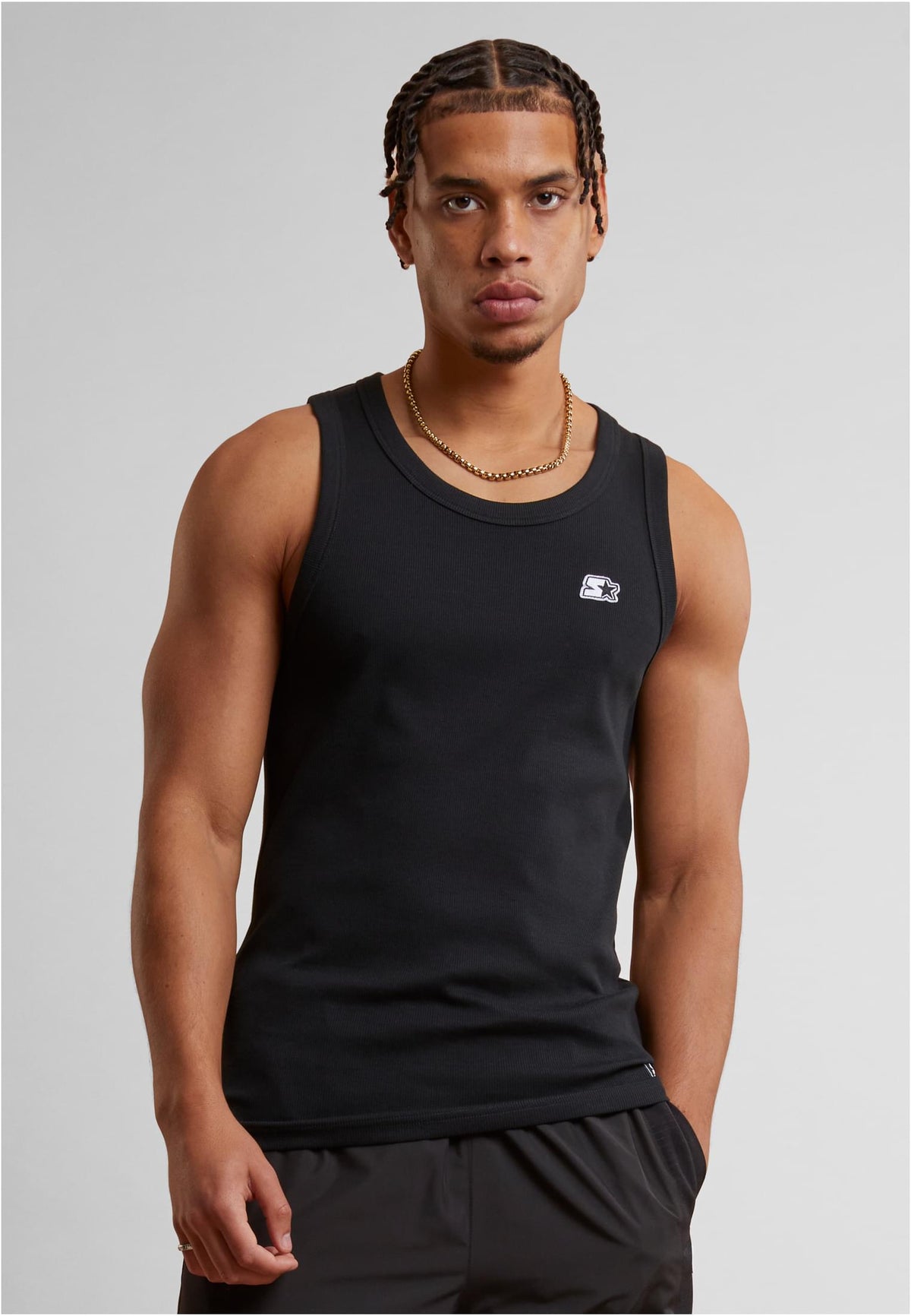 Starter Tank Top Rib Tank Top Schwarz