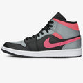 Air Jordan Sneaker 1 Mid Black/Hot Punch-White