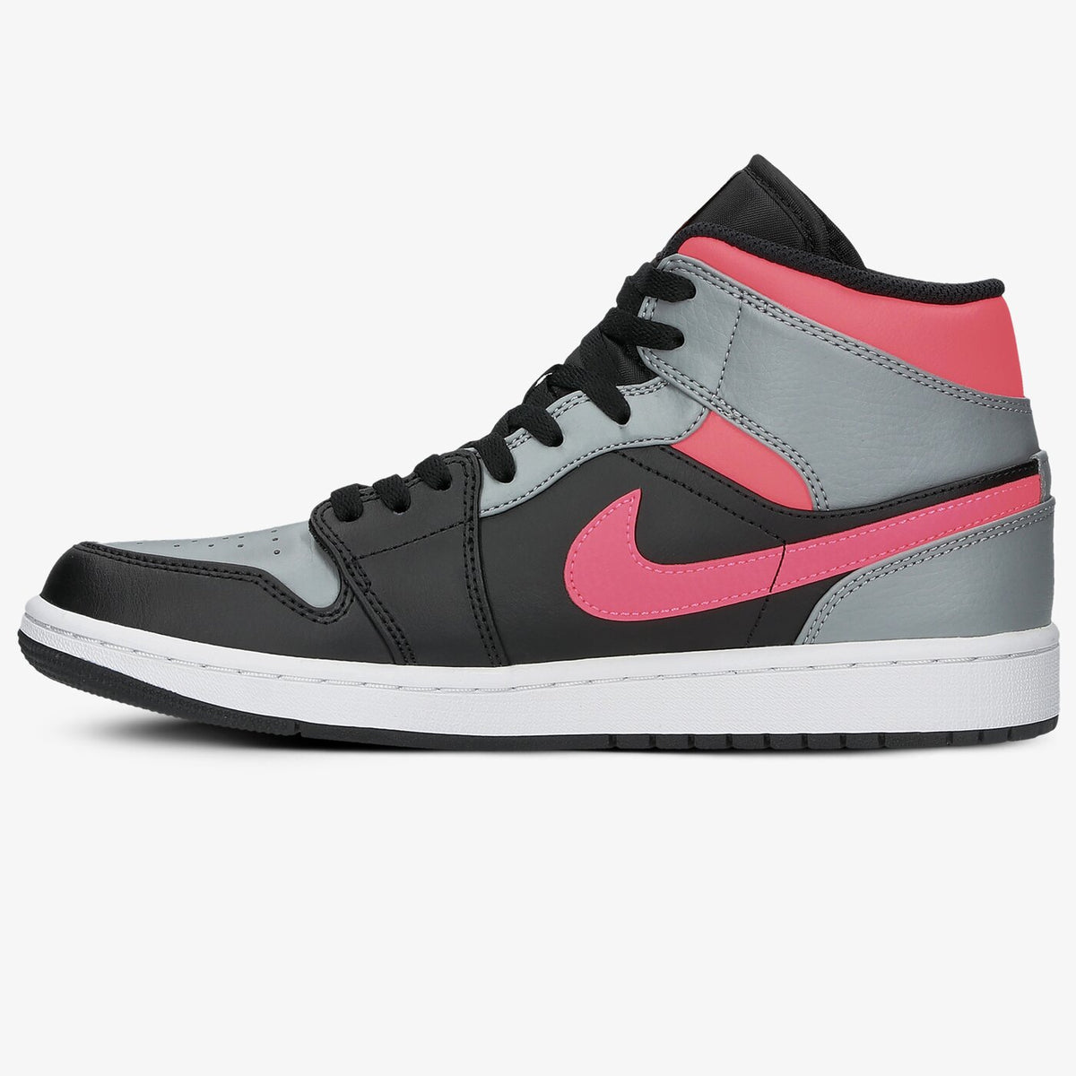Air Jordan Sneaker 1 Mid Black/Hot Punch-White
